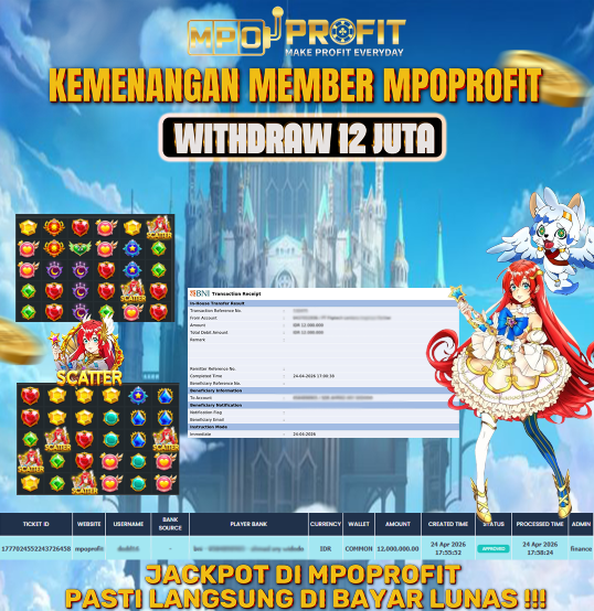 MPOPROFIT JACKPOT SLOT PRAGMATIC PLAY! KEMENANGAN MURNI DI (STARLIGHT PRINCESS TOTAL RP 12.000.000,- LUNAS)